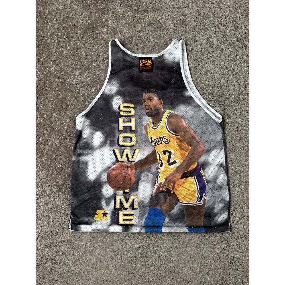 RARE 90's Hot Starter Jersey Magic Johnson LA Lakers NBA Fanimation Tank, Size L - Picture 2 of 8